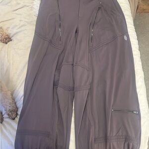 WoMen's purple-grey parachute Pants